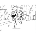 Dibujo para colorear Dibujo De Doki Jugando Futbol Para Pintar Y Colorear