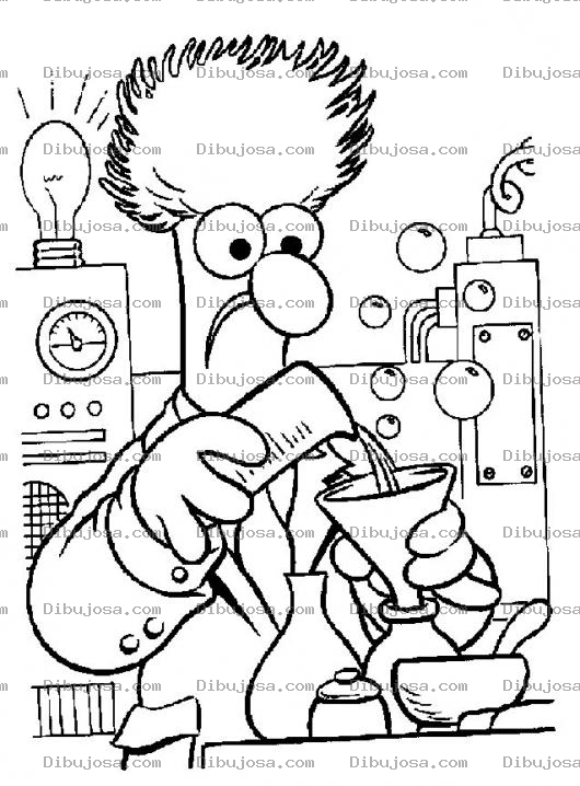 Dibujo para colorear Cientificoloco Dibujo De Cientifico Loco Haciendo Experimentos Quimicos Para Pintar Y Colorear Quimicobiologo