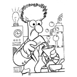 Dibujo para colorear Cientificoloco Dibujo De Cientifico Loco Haciendo Experimentos Quimicos Para Pintar Y Colorear Quimicobiologo