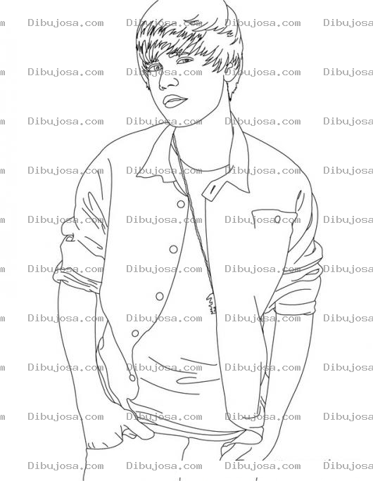 Dibujo para colorear Justinbieber Dibujo De Jostin Biber Para Pintar Y Colorear A Justinbiber
