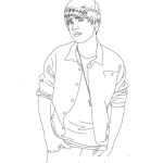 Dibujo para colorear Justinbieber Dibujo De Jostin Biber Para Pintar Y Colorear A Justinbiber