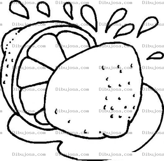 Dibujo para colorear Colorear Limon partido en dos