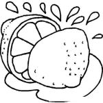 Dibujo para colorear Colorear Limon partido en dos