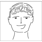 Dibujo para colorear Mente Fotografica Dibujo De Un Hombre Con Muchas Fotos En Su Mente Para Pintar Y Colorear Mente Cooliris