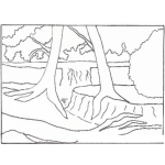 Dibujo para colorear Colorear Raices De Arboles