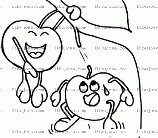 Dibujo para colorear Colorear Fruta cayendo