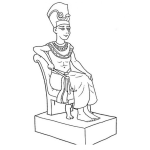 Dibujo para colorear Dibujo De Farahon En Su Trono Para Pintar Y Colorear A Un Faraon