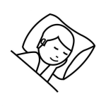 Dibujo para colorear Nino Con Almohada Para Colorear