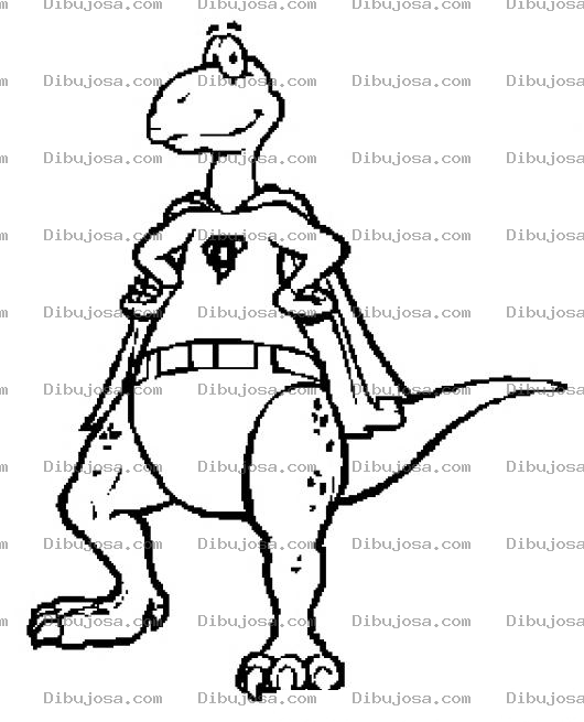 Dibujo para colorear Superdino Dibujo De Super Dinosaurio Para Pintar Y Colorear A Superdinosaurio
