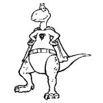 Dibujo para colorear Superdino Dibujo De Super Dinosaurio Para Pintar Y Colorear A Superdinosaurio