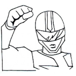 Dibujo para colorear Dibujo De Power Ranger Para Pintar Y Colorear