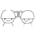 Dibujo para colorear Dibujo De Soldados Encadenados De Sus Cascos Para Pintar Y Colorear Hermanitos Con Casqutios De Tasitas