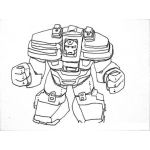 Dibujo para colorear Dibujo De Tractor Transformer Para Pintar Y Colorear