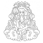 Dibujo para colorear Princesa Con Escoba Dibujo De Una Princesita Barrendera Emostrando Que Todo Trabajo Es Honrado Para Pintar Y Colorear Princesa Humilde