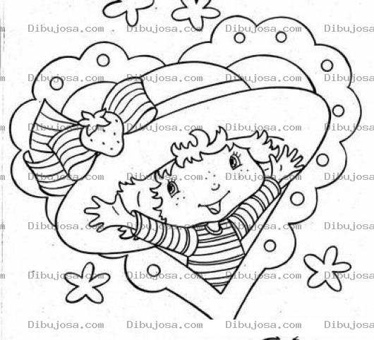 Dibujo para colorear Rositafresita Dibujo De Rosita Fresita En Un Corazon Para Pintar Y Colorear Fresitarosita