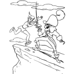Dibujo para colorear Peterpan Dibujo De Peter Pan Peleando Con El Capitan Garfio Para Pintar Y Colorear