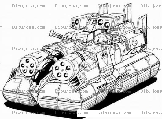 Dibujo para colorear Super Tanque De Guerra Para Pintar Y Colorear Supertanque