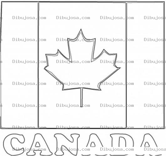 Dibujo para colorear Bandera de Canada
