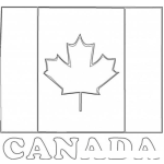 Dibujo para colorear Bandera de Canada