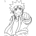 Dibujo para colorear Dibujo De Naruto Para Pintar Y Colorear A Narutonaruto Oturan