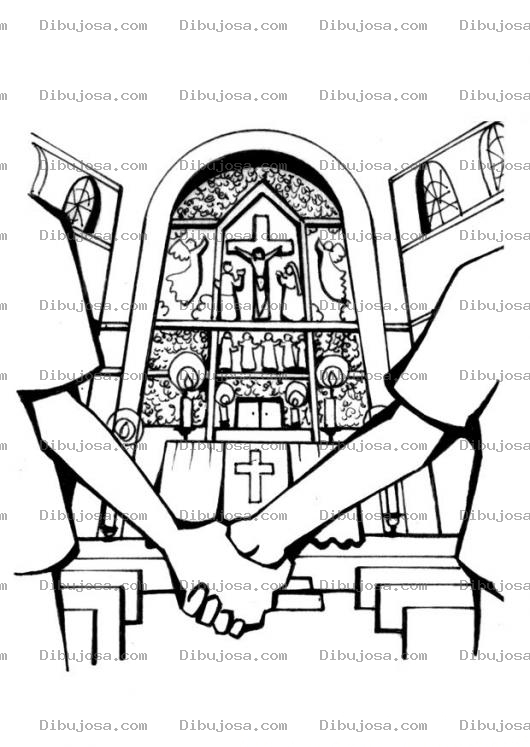 Dibujo para colorear Colorear Iglesia Catolica