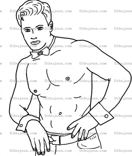 Dibujo para colorear Dibujo De Striper De Chipanddale Para Pintar Y Colorear Mesero Streeper Sin Camisa