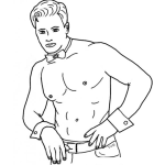 Dibujo para colorear Dibujo De Striper De Chipanddale Para Pintar Y Colorear Mesero Streeper Sin Camisa
