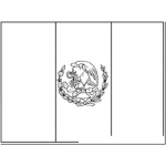 Dibujo para colorear Colorear Bandera de Mexico