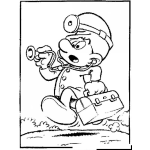 Dibujo para colorear Colorear Pitufo Doctor