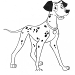 Dibujo para colorear Dalmata Dibujo De Un Perro Dalmata Para Pintar Y Colorear 101dalmatas