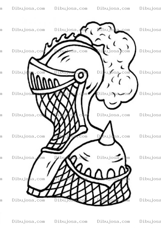 Dibujo para colorear Traje De Caballero Medieval Para Pintar Y Colorear