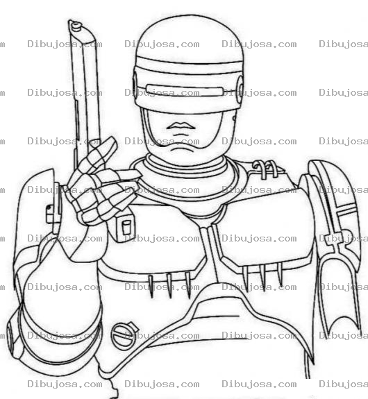 Dibujo para colorear Dibujo De Robocop Para Pintar Y Colorear