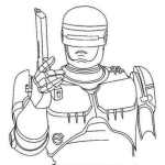 Dibujo para colorear Dibujo De Robocop Para Pintar Y Colorear