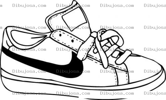 Dibujo para colorear Dibujo De Tenis Nike Para Pintar Y Colorear
