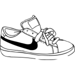 Dibujo para colorear Dibujo De Tenis Nike Para Pintar Y Colorear