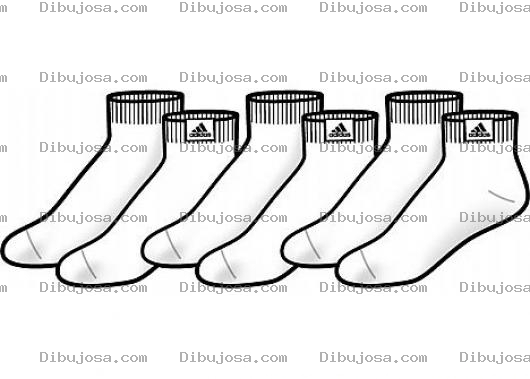 Dibujo para colorear Colorear Calcetines