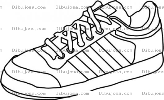 Dibujo para colorear Dibujo De Tenis Viejo Para Colorear