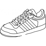Dibujo para colorear Dibujo De Tenis Viejo Para Colorear