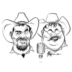 Dibujo para colorear Dibujo De Vaqueros Comediantes Para Pintar Y Colorear