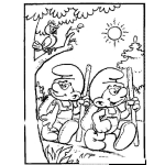 Dibujo para colorear Colorear Pitufo Exploradores