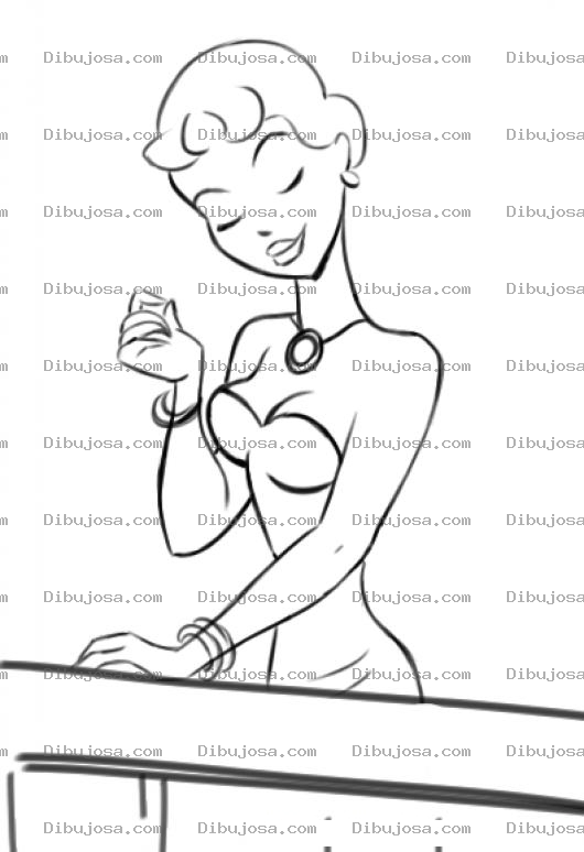 Dibujo para colorear Tiendadejoyas Dibujo De Una Mujer Viendo Joyas En Una Tienda De Joyas Para Pintar Y Colorear