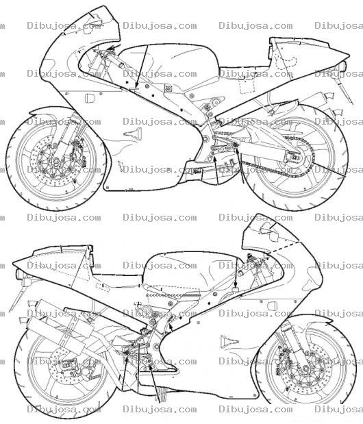 Dibujo para colorear Dibujo De Moto Aprilia Para Pintar Y Colorear