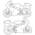 Dibujo para colorear Dibujo De Moto Aprilia Para Pintar Y Colorear