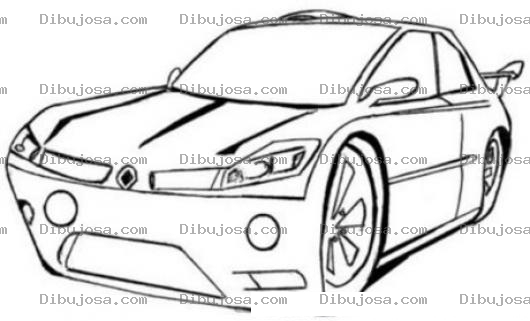 Dibujo para colorear Dibujo De Un Carro De Carreras Modificado Para Pintar Y Colorear