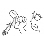 Dibujo para colorear Dedo Cortado Dibujo De Herida En El Dedo Con Un Chaye Para Pintar Y Colorear