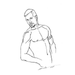 Dibujo para colorear Dibujo De Michael Brandon Sin Camisa Para Pintar Y Colorear A Michaelbrandon