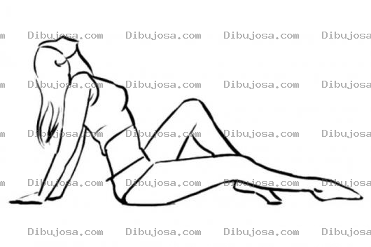 Dibujo para colorear Dibujo De Una Mujer De Perfil Para Pintar Y Colorear