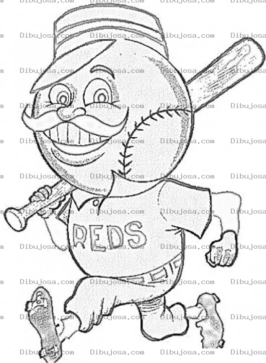 Dibujo para colorear Dibujo De Pelota De Beisbol Con Patas Para Pintar Y Colorear