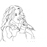 Dibujo para colorear KellyClarkson Dibujo De Kelly Clarkson Para Pintar Y Colorear A Kely Clarson