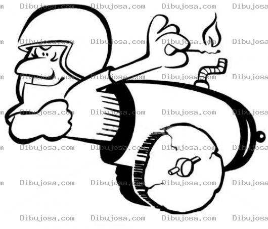 Dibujo para colorear Hombrebala Dibujo De Hombre Bala Para Pintar Y Colorear